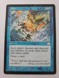 MTG Magic The Gathering Card Flux Sorcery Blue Weatherlight 1997 - Picture 1 of 2