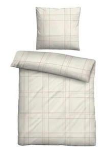 Biberna Urs Baumwoll-Mako-Satin Bettwäsche Bettbezug Bettgarnitur 135x200 natur - Bild 1 von 7