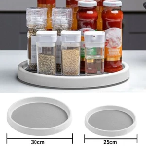 Storage Rack Condiment Bathroom Tray Organizer Swivel Kitchen  Rotating Spice - Picture 1 of 17