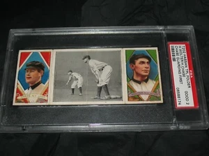 1912 T202 Hassan Triplefolder Hal Chase / Harry Wolter PSA 2 ~New York AL.~ - Picture 1 of 6