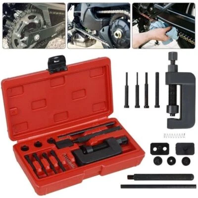 PODOFO Trenn-Niet-Werkzeug 13-tlg Motorrad-Kette trennen nieten Ketten-trenner