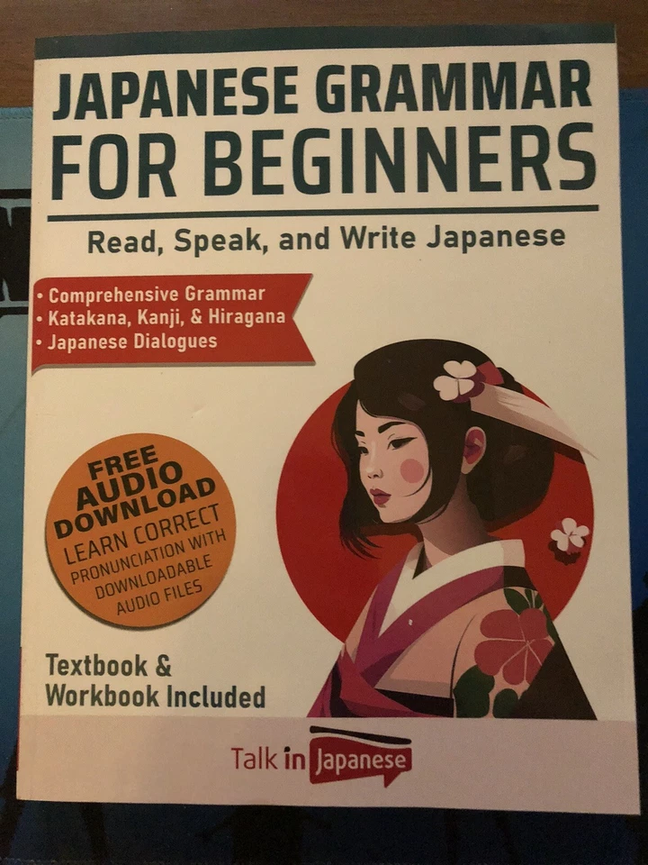 Japanese Grammar for Beginners Textbook & Workbook Included by Talk in Japanese - Image 1 of 2