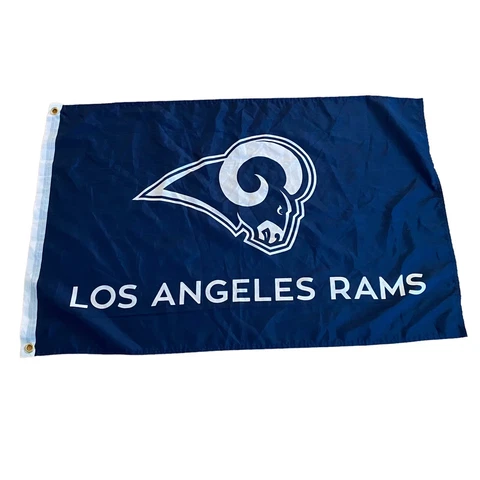 LA Rams Football Flag 2x3 Yard Decoration Banner Los Angeles Blue White Cover