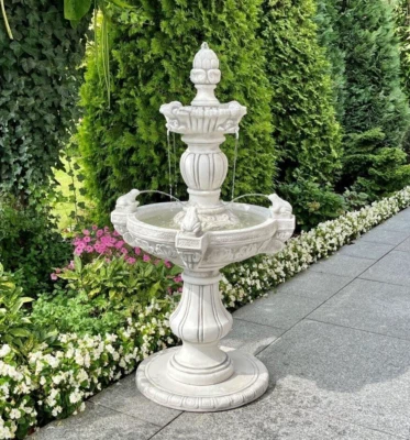 🔶️Froschbrunnen Gartenbrunnen 2 Pumpen 1 Bodenplatte Steinbrunnen BLACKFORM - Bild 1 von 4