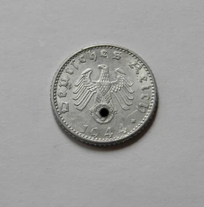 DRITTES REICH: 50 Reichspfennig 1944 D, J. 372, vorzüglich/prägefrisch - Bild 1 von 2