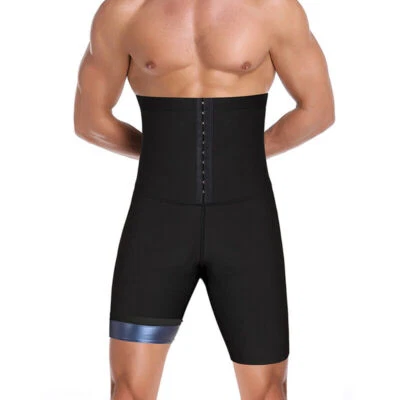 Men's Sauna Sweatpants Waist Trainer Body Shaper Slimming Yoga Leggings Gym US - Image 1 of 4