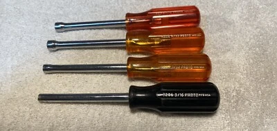 4 Destornilladores de tuercas Proto Nut Drivers leer descripción  Foto 1 de 4