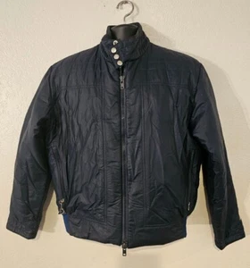 Vintage 70er 80er Gerry Puffer Jacke Mantel blau LARGE - Bild 1 von 8
