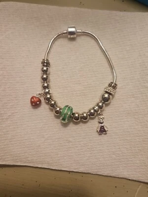 🎄🎁🎄8in Sterling Silver 925 Charm Bracelet. Add A Charm Style🎄🎊 - Image 1 of 4