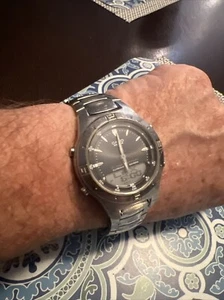 Casio Edifice EFA-110 Module 2747 Vintage Mens Watch Alarm 100 WR Telememo 30 - Picture 1 of 6