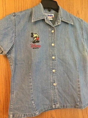 米老鼠-蓝色牛仔衬衫-女士-M-Cintas — 第 1/2 张图片