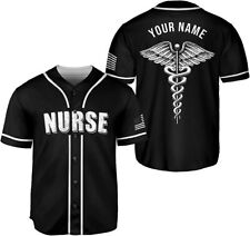 Personalized Nurse Baseball Jersey Flag Nurse Graduation Baseball Jersey Customi