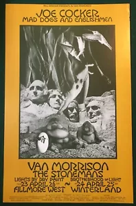 JOE COCKER + VAN MORRISON~ Original US 1970 Concert Poster BG229  13¾" x 20½" - Imagen 1 de 6