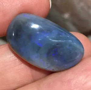 20ct 26x16x7mm Solid Black Australian Opal Oval Cabochon Loose Stone - Picture 1 of 12