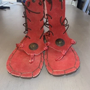 Gladiator Schnürsandalen rot Größe 8 - Bild 1 von 6
