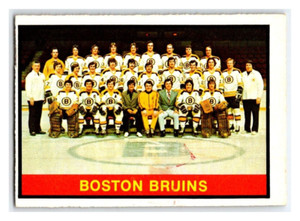 1974-75 O-PEE-CHEE CHECKLIST BRUINS TEAM VINTAGE NHL HOCKEY CARD # 350 BOBBY ORR