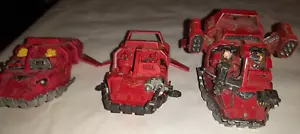 Warhammer 40,000: Blood Angels - 3 Land Speeders (1 Metal 2 Plastic) - Painted - Picture 1 of 4