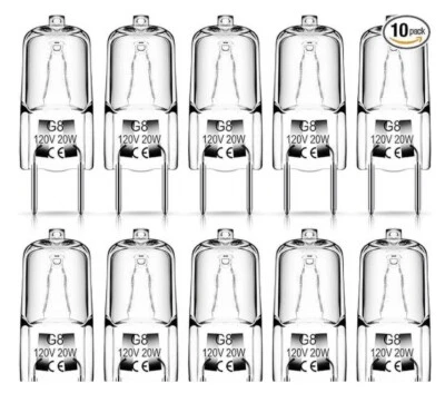 G8 Light Bulbs, 2 pin, 20W Dimmable 120V G8 Base *BOX OF 10* - Image 1 of 4