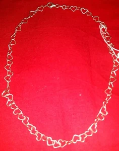 CHAINE EN ARGENT MASSIF-TITRE 950-POIDS/7,8gr-41,5 cm.MAILLONS " COEUR " - Bild 1 von 6