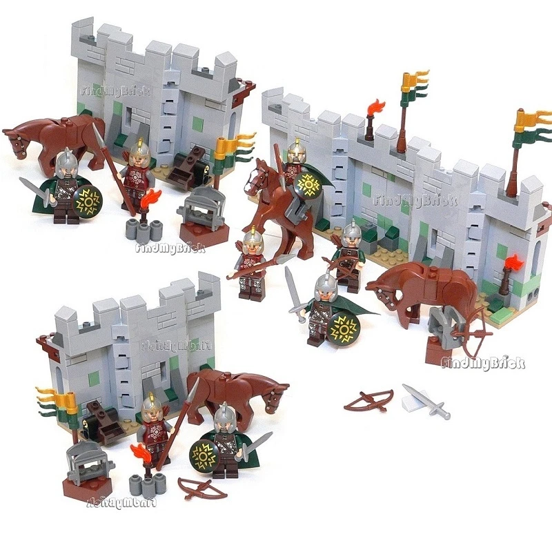 Lego 4 Fortaleza Pared Eomer y Rohan Soldado Señor del Anillo SIN CAJA desde 9471 NUEVO Foto 1 de 2