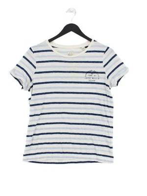 Jack Wills Women's T-Shirt UK 8 White Cotton with Polyester, Viscose Basic - Image 1 of 4