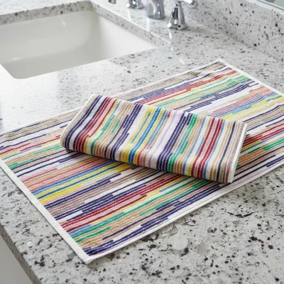 Set of 2 Missoni Home 40x70 MELODY 160 striped terry towelling towels - Image 1 of 3