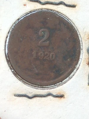 HONDURAS 1920 2 Centavos  w/dot - Image 1 of 3