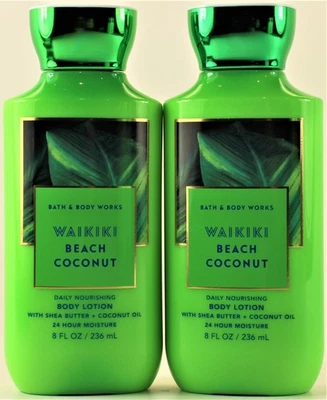 CANTIDAD 2 Bath & Body Works WAIKIKI BEACH COCO Loción Corporal Crema Hidratante 8oz Foto 1 de 2