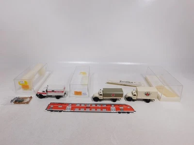 3X Brekina H0 1:87 Magirus 4217 DRK 4644 DLRG Heidelberg Sg/Mint+Box #EA364-0,5 - Immagine 1 di 4