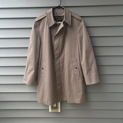 London Fog Men's 42 Trench Coat Maincoats Insulated Removable Liner Vintage - Image 1 of 4