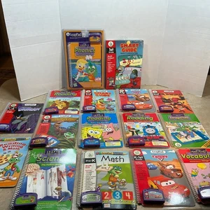 Huge Lot of LeapPad Books With Cartridges SpongeBob Batman Cars Lion King - Picture 1 of 9