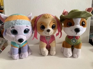 6” Paw Patrol  Bundle Soft Plush Toy Dog Skye Everest and Tracker - Picture 1 of 3