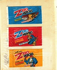 1983 DONRUSS ZERO HERO'S COMPLETE SET OF ALL 3 WRAPPERS ONLY-NO CARDS GOOD TO VG