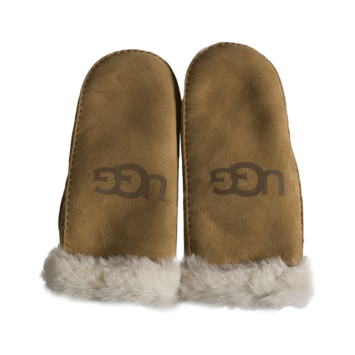 UGG アグ ミトン Sheepskin MITTENS CHESTNUT UGG Embroidered Water Resistant Sheepskin Mitten with Tech