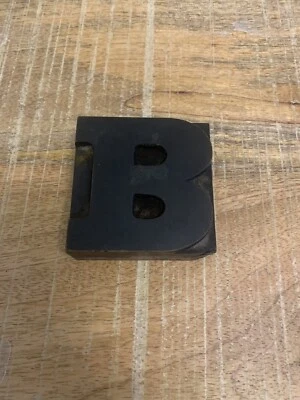 Rare Antique “B” Solid Wood Printers/Letterpress Printing Block - Image 1 of 4