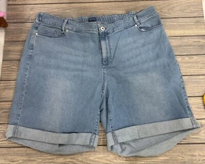 J.Jill Womens Denim Shorts Elastic Waist Light Wash Size 20W - Picture 1 of 4
