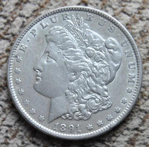 USA . MORGAN SILVER DOLLAR . 1891 . HIGH GRADE - Picture 1 of 2