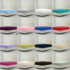 Polycotton Non Iron Easy Care 4ft Small Double Fitted Sheet Beddings 25cm Depth - Picture 1 of 21