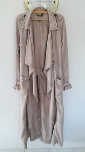 Langer Trenchcoat mit Gürtel von Khujo rosa rosé Jeans-/Denim-Waschung M/38 neu - Bild 1 von 8