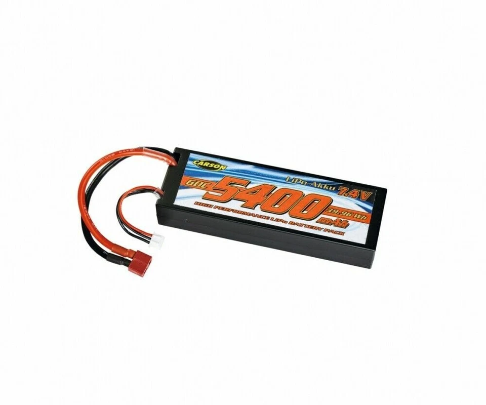 Carson 500608234 Racing Pack 7,4V/5400mAh 60C LiPO Race Akku T-Pl. HC - Bild 1 von 1