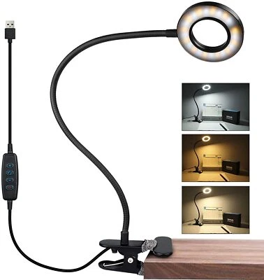 48 LEDs Klemm-Leuchte dimmbar Leselampe flexibel Tisch-Lampe Licht &Clip DE - Bild 1 von 4