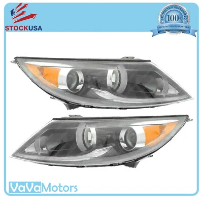 Fits 2013 2016 KIA Sportage Headlight Halogen w/ LED DRL Tube Driver Passenger - Image 1 of 4
