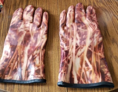 钓鱼手套 XL 迷彩乳胶握把盐和淡水户外布衬里 — 第 1/4 张图片