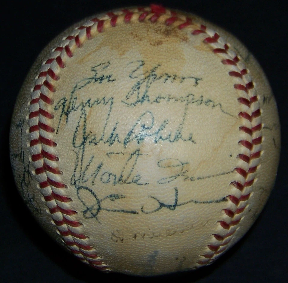 1950 NY Giants Team Signed Baseball Monte Irvin Bobby Thomson 24 Autos JSA LOA! - Image 1 of 4