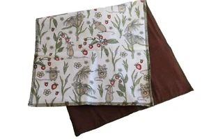 2 flannel gauze Mouse Strawberries tea towel wash burp cloth reusable kitchen - Picture 1 of 6