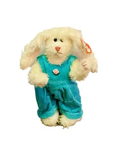 1993 TY Attic Treasure  IVY the Bunny 9" Jointed Rabbit Country Stuffed Animal - Picture 1 of 4