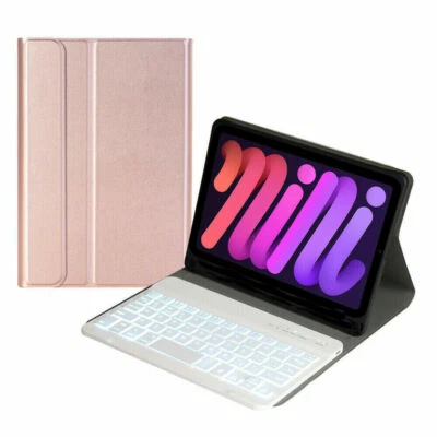 Detachable Backlight Wireless Bluetooth ABS Keyboard Case Stand for iPad Mini 6 - Image 1 of 4