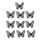  10 Pcs Butterfly Three-dimensional Cloth Sticker Polyester Dress Appliques