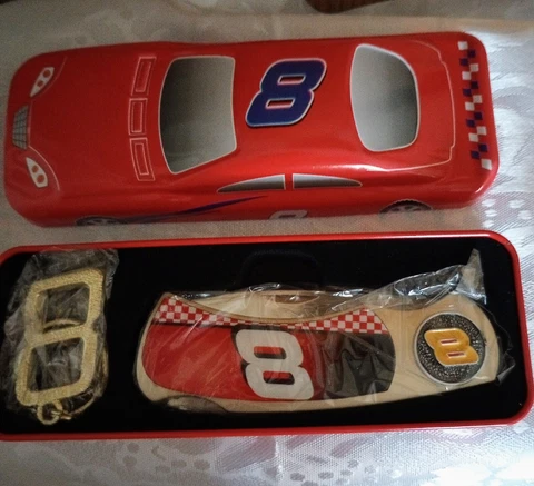 Dale Earnhardt Jr #8 Pocket Knife W/Keychain Nascar Tin Cover