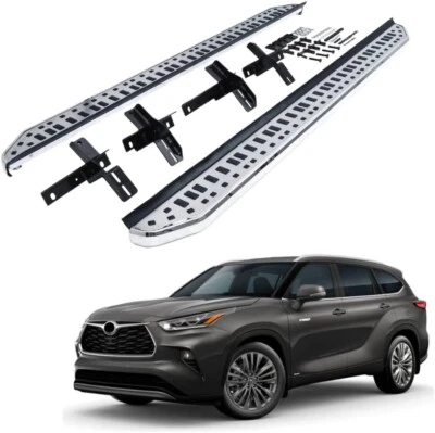 Par de estriberas peldaños laterales barra Nerf para 2020-2023 se adapta a Toyota Highlander Foto 1 de 4